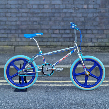 Haro Old School BMX Bikes Haro Sport Mike Dominguez 1984 Custom Bike Chrome / Blue Previously Owned