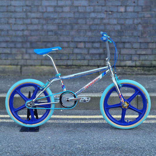 Haro Old School BMX Bikes Haro Sport Mike Dominguez 1984 Custom Bike Chrome / Blue Previously Owned
