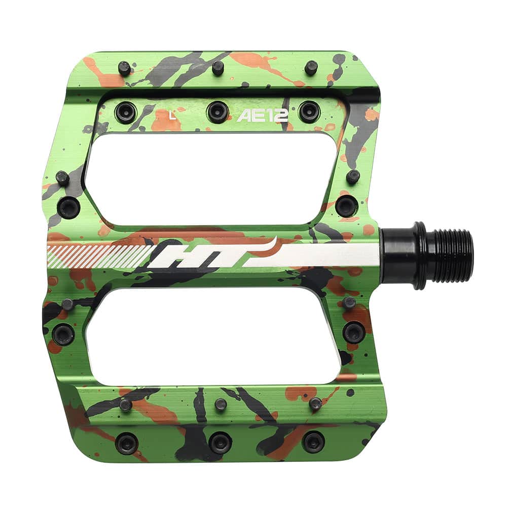 HT Components BMX Racing Green Camo HT Components AE12 Junior BMX Race Pedals