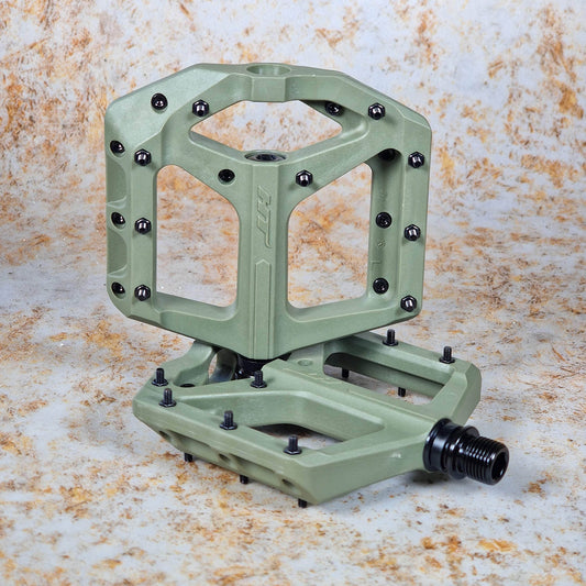 HT Components BMX Parts Olive Green / 9/16" HT Components PA-32A Supreme-C Plastic Pedals