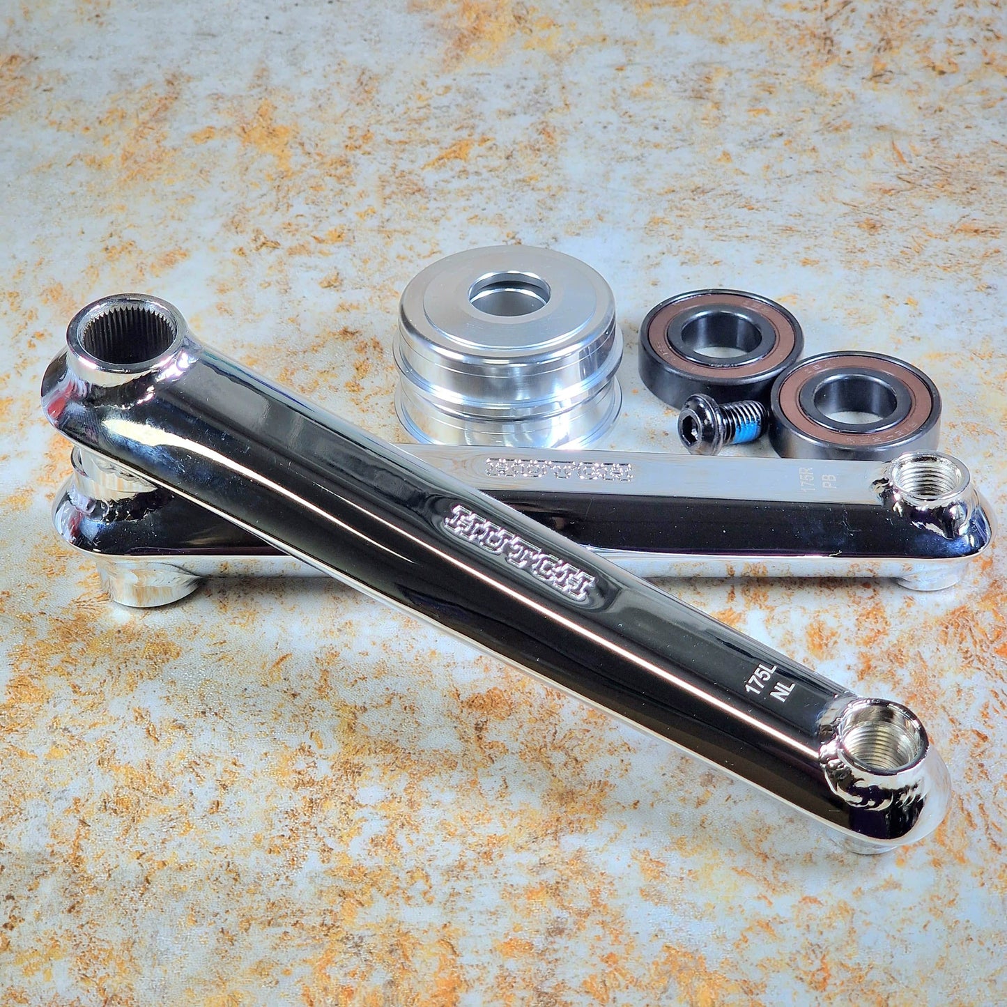 Hutch Old School BMX Chrome / 175mm Hutch Aerospeed Cranks Chrome