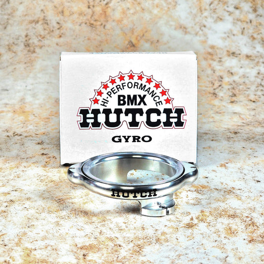 Hutch Old School BMX Gloss Anodised Silver Hutch CNC Alloy 1 1/8" Gyro