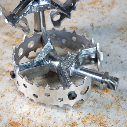 Hutch Old School BMX Hutch Pro Beartrap Pedals Chrome