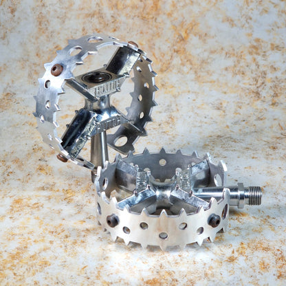 Hutch Old School BMX Hutch Pro Beartrap Pedals Chrome