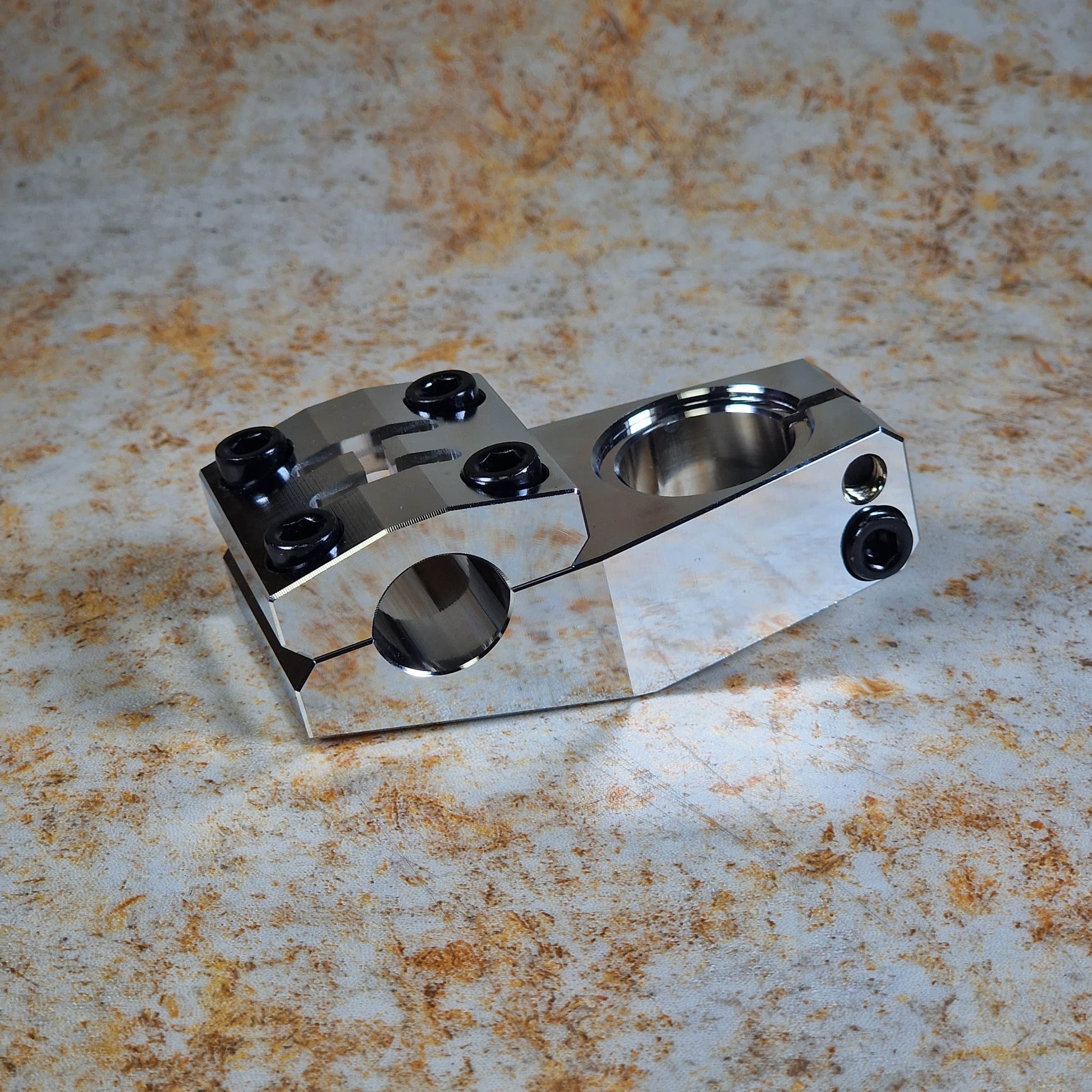 Hutch BMX Parts Chrome / 53mm Hutch Thru H Clamp On Top Load Stem Chrome