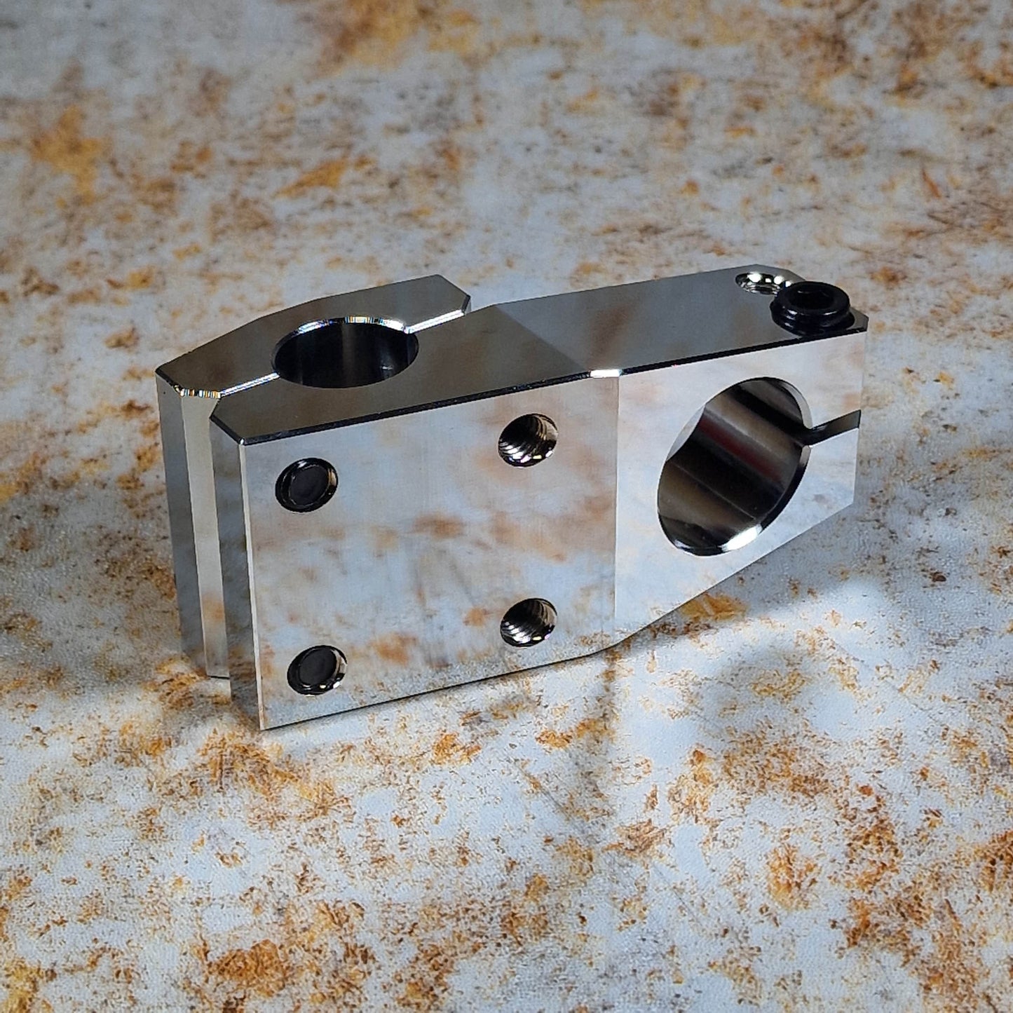 Hutch BMX Parts Chrome / 53mm Hutch Thru H Clamp On Top Load Stem Chrome