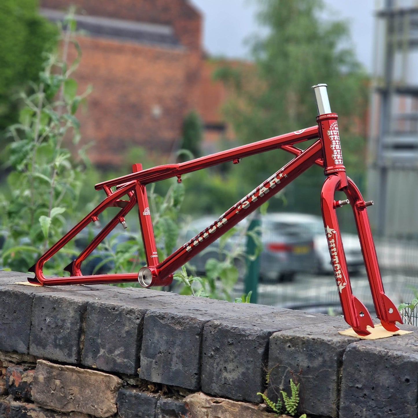 Hutch Old School BMX Hutch Trick Star 20" Frame and Fork Candy Red