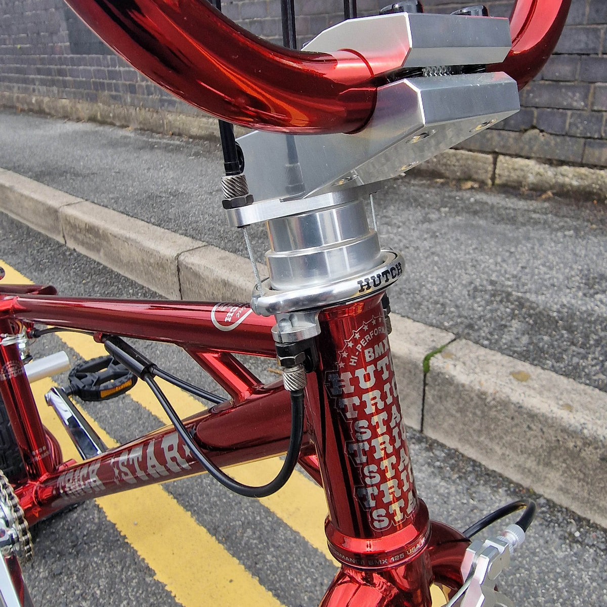 Hutch Old School BMX Bikes Candy Red Hutch Trick Star Complete 20" Bike Candy Red