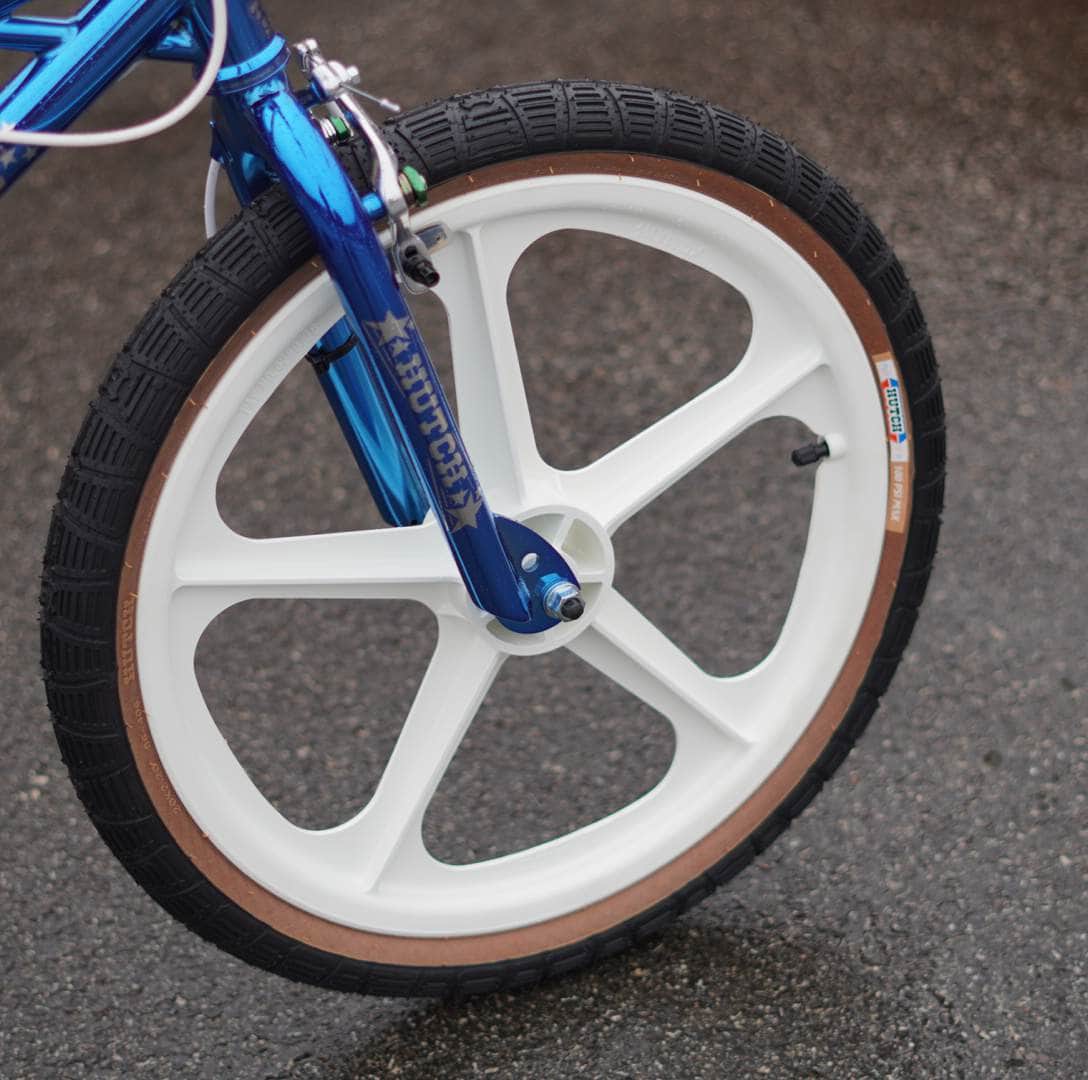 Hutch Old School BMX Bikes Candy Blue/White Hutch Trick Star Custom 20" Bike Candy Blue with Skyways