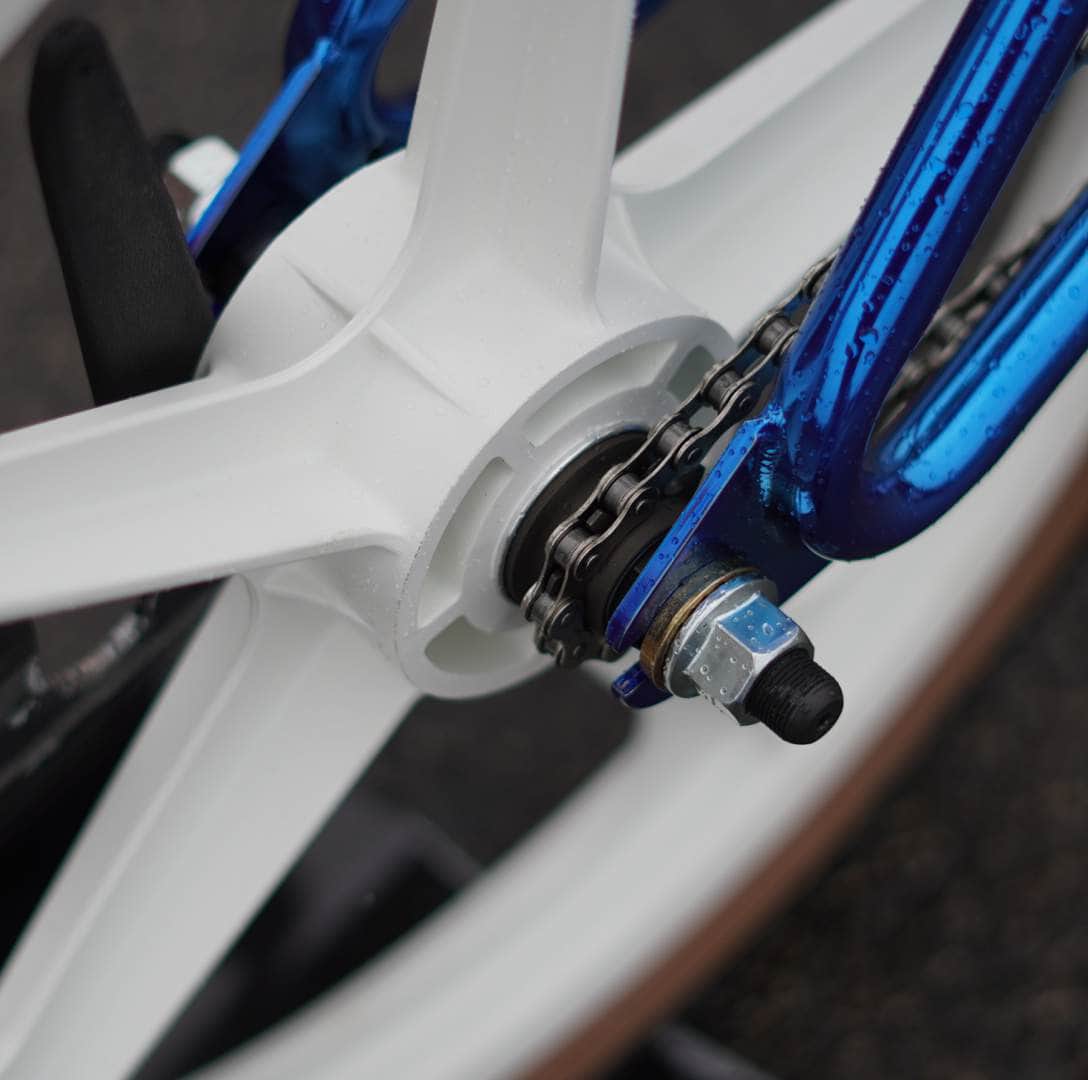 Hutch Old School BMX Bikes Candy Blue/White Hutch Trick Star Custom 20" Bike Candy Blue with Skyways