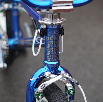 Hutch Old School BMX Bikes Candy Blue/White Hutch Trick Star Custom 20" Bike Candy Blue with Skyways