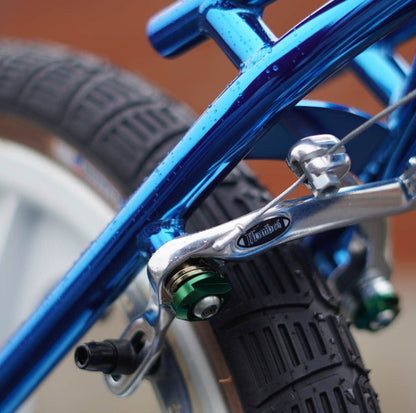 Hutch Old School BMX Bikes Candy Blue/White Hutch Trick Star Custom 20" Bike Candy Blue with Skyways