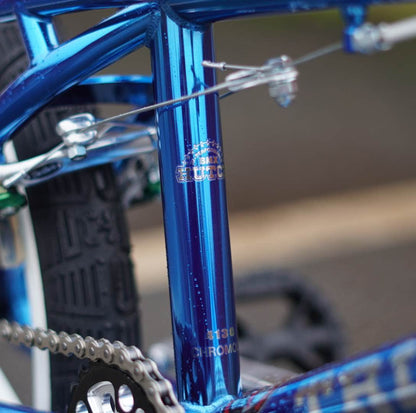 Hutch Old School BMX Bikes Candy Blue/White Hutch Trick Star Custom 20" Bike Candy Blue with Skyways
