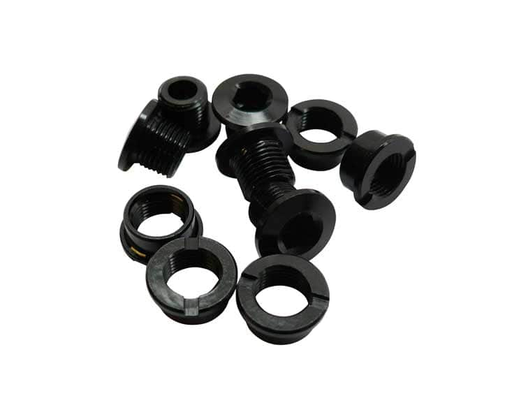 Id Old School BMX Black ID Coloured Alloy Chainring Bolts (5) 6.5mm Single