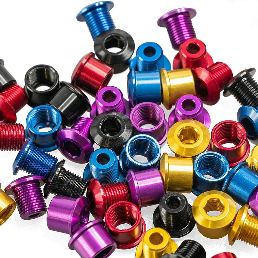 Id Old School BMX ID Coloured Alloy Chainring Bolts (5) 6.5mm Single