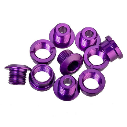 Id Old School BMX Purple ID Coloured Alloy Chainring Bolts (5) 6.5mm Single