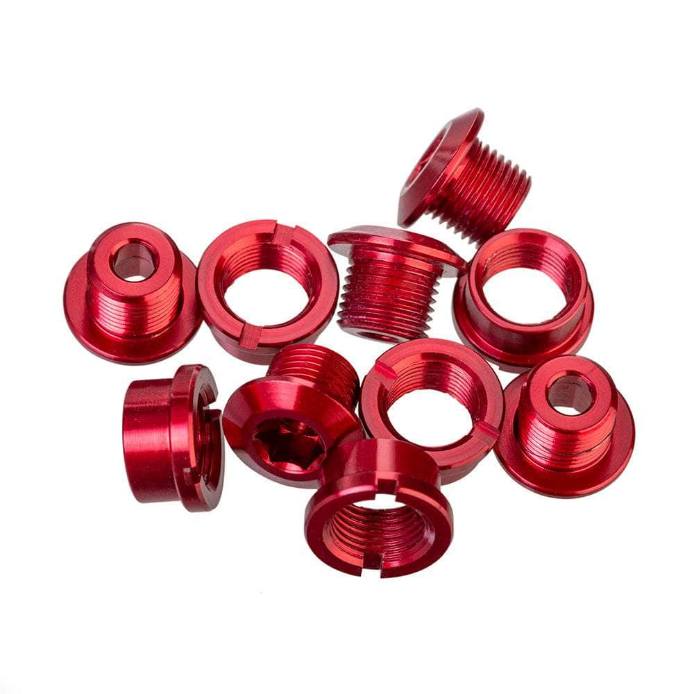 Id Old School BMX Red ID Coloured Alloy Chainring Bolts (5) 6.5mm Single