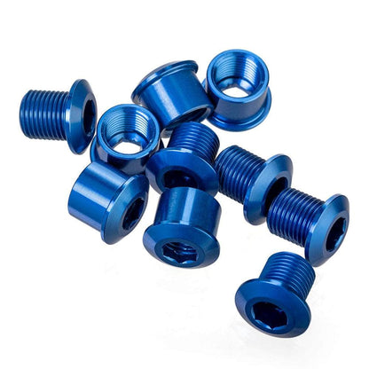 Id Old School BMX Blue ID Coloured Alloy Chainring Bolts (5) 8.5mm Double