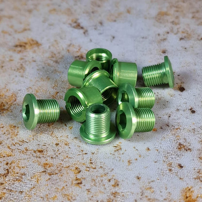 Id BMX Racing Green ID Coloured Alloy Chainring Bolts (5) 8.5mm Double