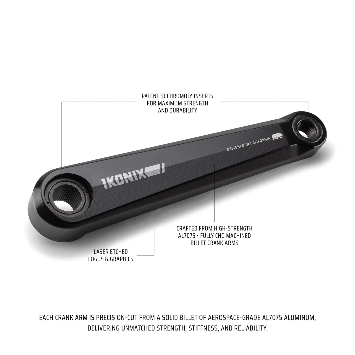 Ikonix BMX Parts 175mm IKONIX Billet Crankset