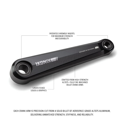 Ikonix BMX Parts 175mm IKONIX Billet Crankset