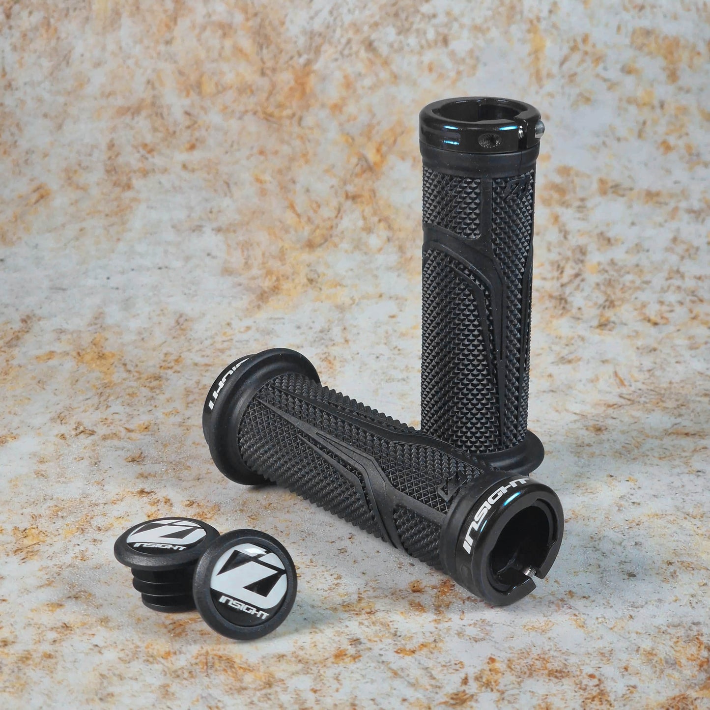 Insight BMX Racing Black / Black Insight C.O.G.S Lock-On 115mm Grips