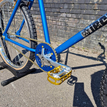 IRONHEAD Old School BMX Candy Blue / 26 Inch Ironhead Custom 26 Inch Cruiser Bike Candy Blue / Gold