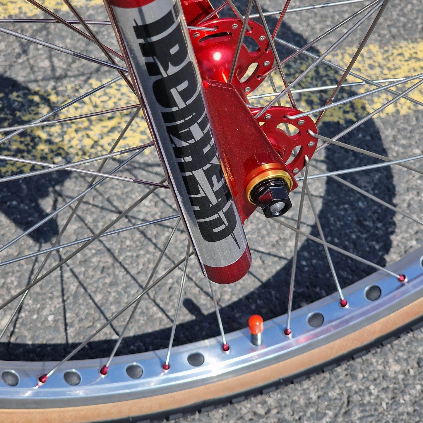 IRONHEAD Old School BMX Candy Red / 26 Inch Ironhead Custom 26 Inch Cruiser Bike Candy Red / Gold