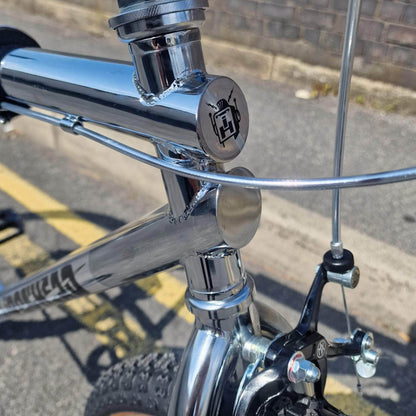 IRONHEAD Old School BMX Chrome / 26 Inch Ironhead Custom 26 Inch Cruiser Bike Chrome / Black