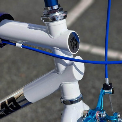 IRONHEAD Old School BMX Bikes White / Blue / 26 Inch Ironhead Custom 26 Inch Cruiser Bike White / Bllue