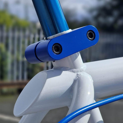 IRONHEAD Old School BMX Bikes White / Blue / 26 Inch Ironhead Custom 26 Inch Cruiser Bike White / Bllue