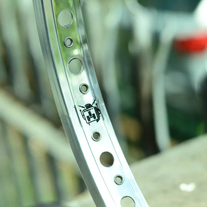 IRONHEAD Old School BMX 20 Inch / Silver Ironhead Holy Moly Pro Class Style 20 Inch Alloy Rim