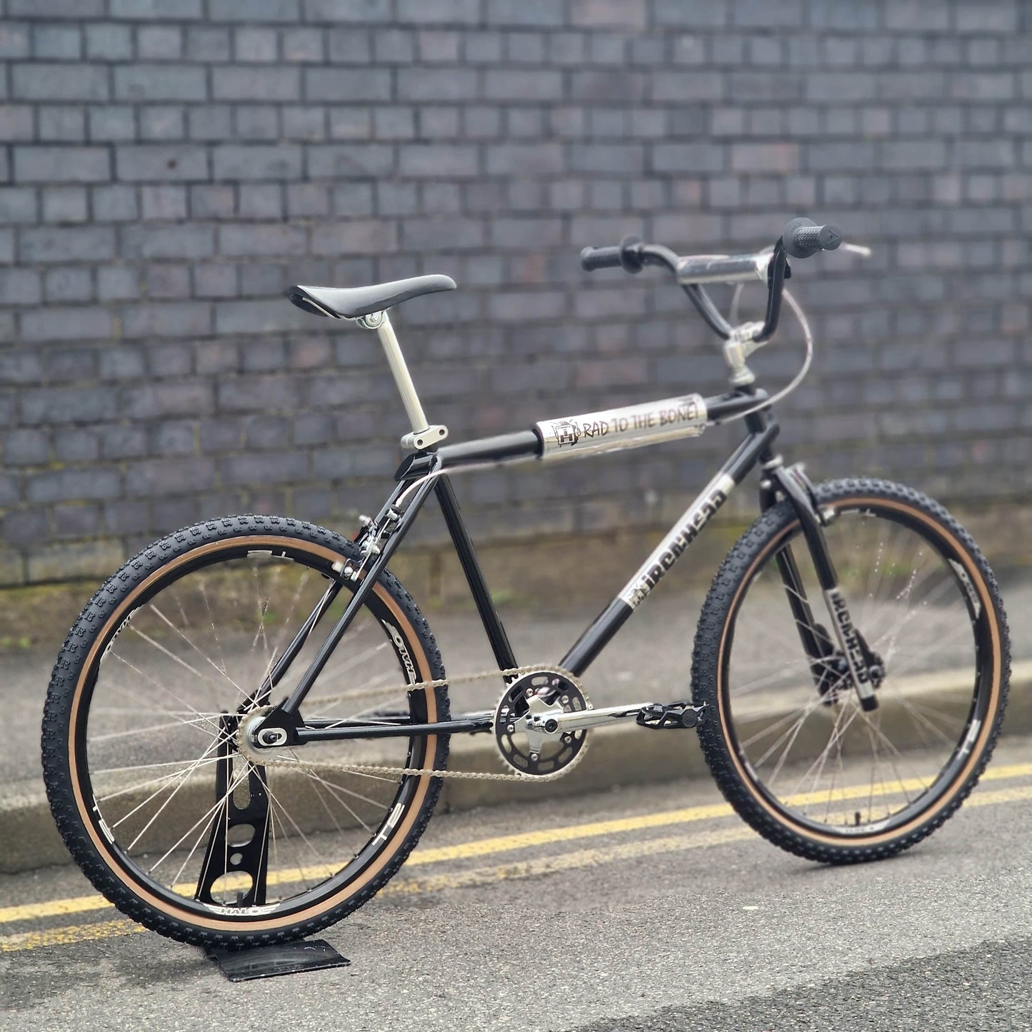 IRONHEAD Old School BMX Bikes Ironhead MX Custom 26 Inch Cruiser Black / Chrome