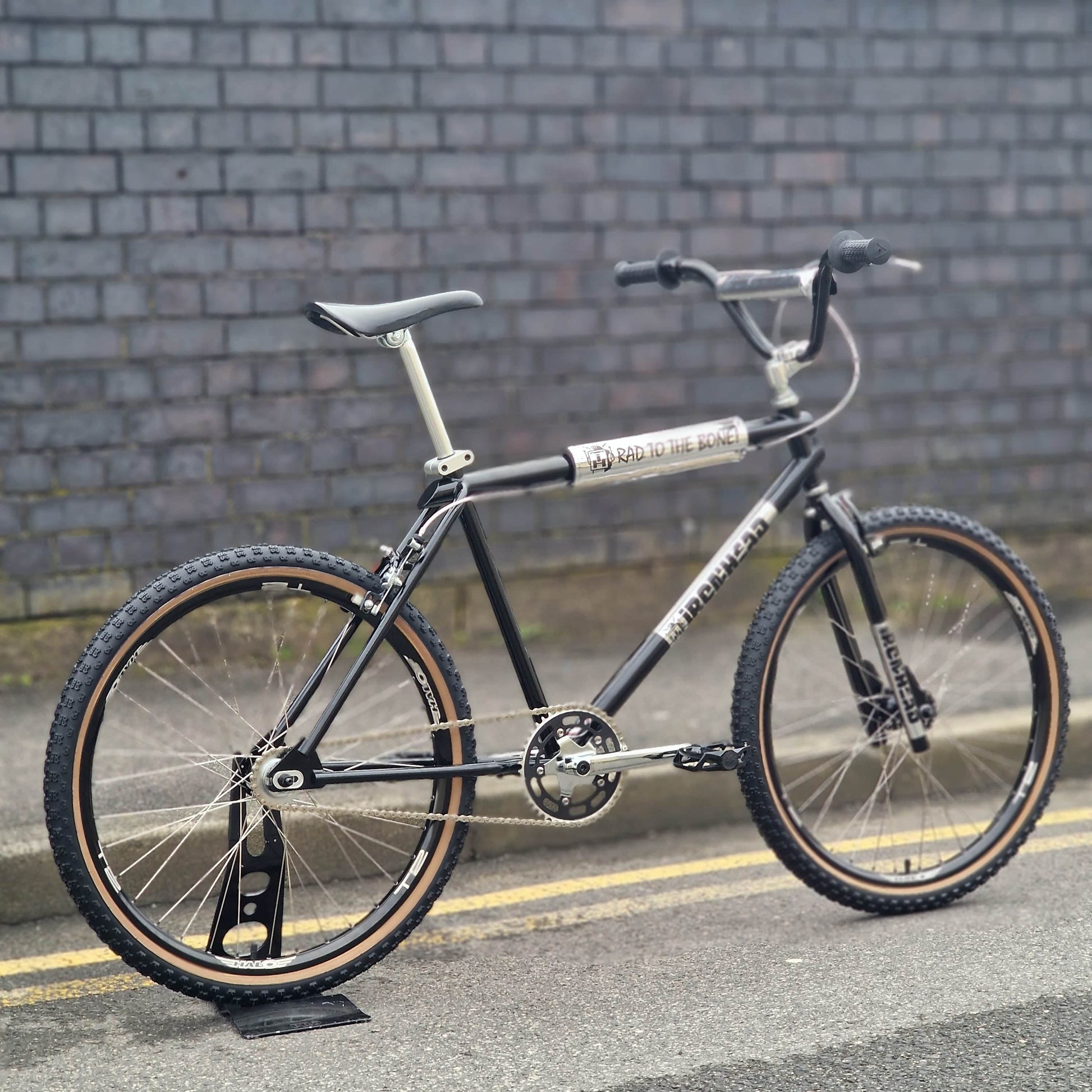 IRONHEAD Old School BMX Bikes Ironhead MX Custom 26 Inch Cruiser Black / Chrome