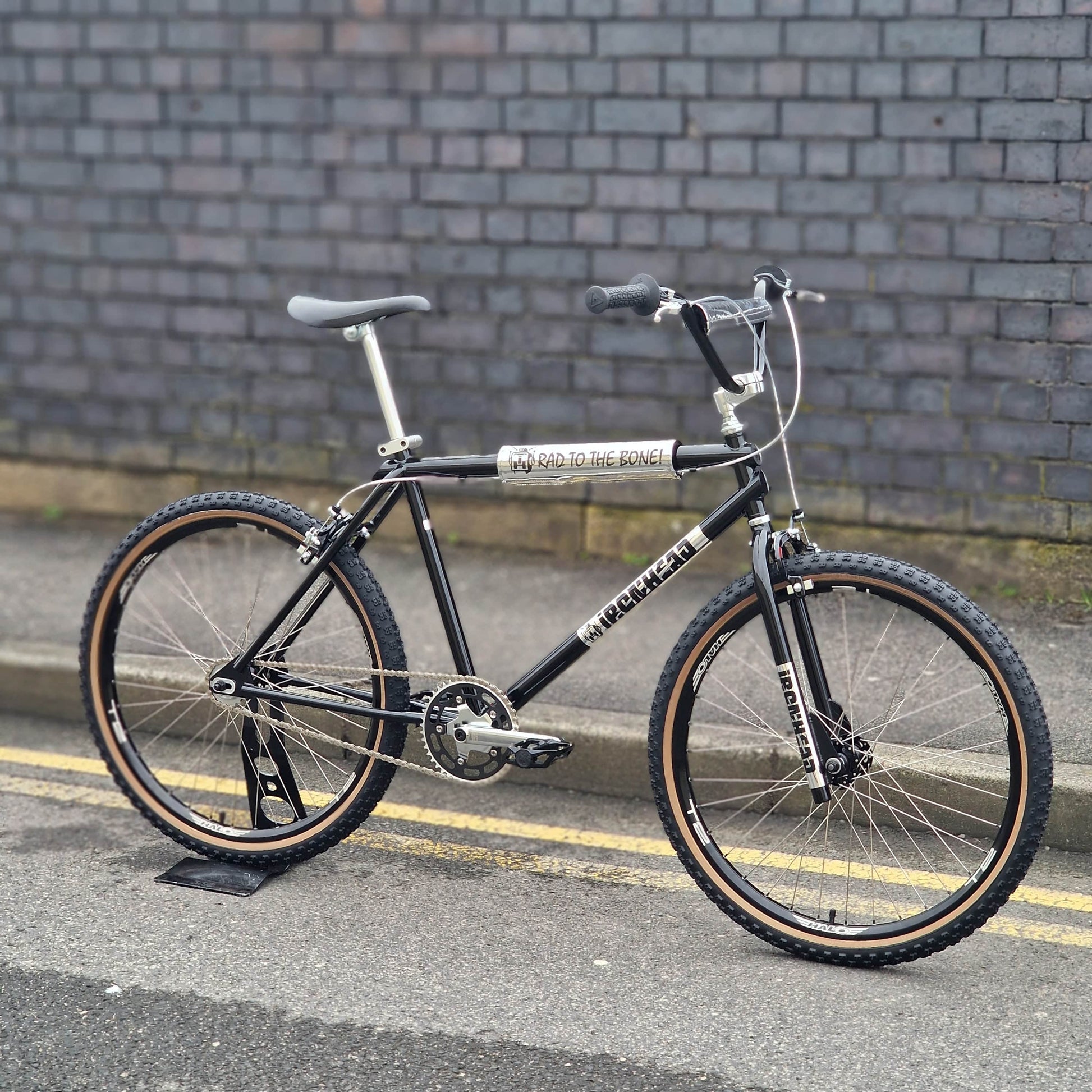 IRONHEAD Old School BMX Bikes Ironhead MX Custom 26 Inch Cruiser Black / Chrome