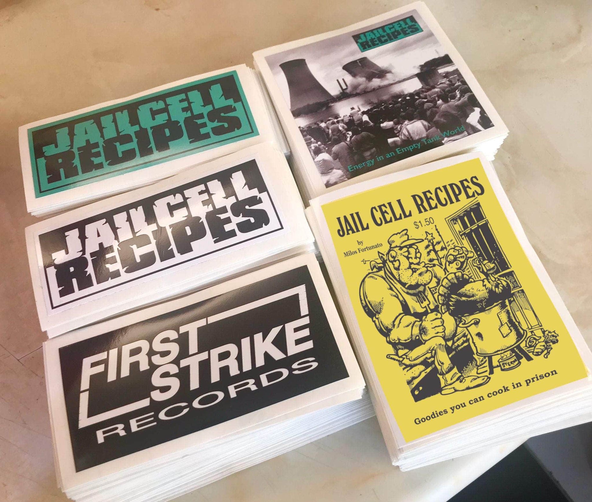 First Strike Records Misc JAILCELL RECIPES Sticker Pack