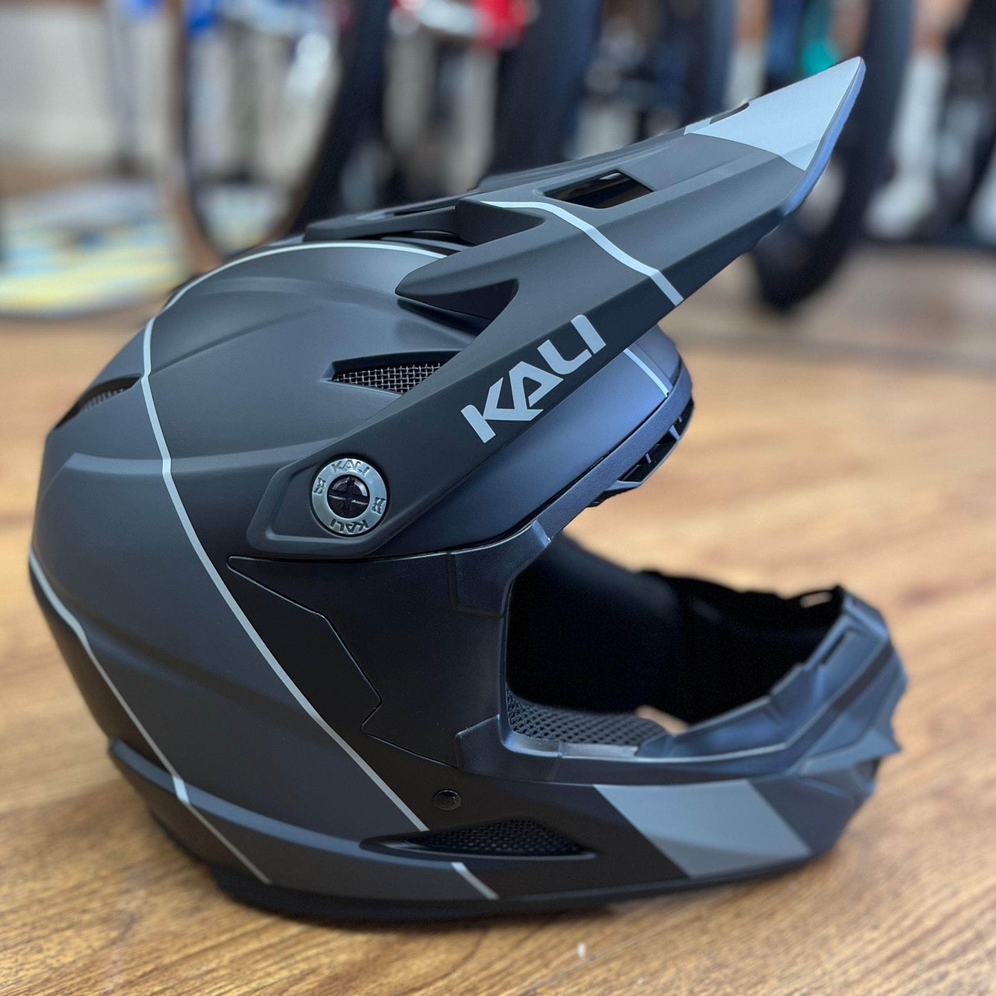 Kali BMX Racing Kali Zoka Stripe Full Face Helmet Black / Grey