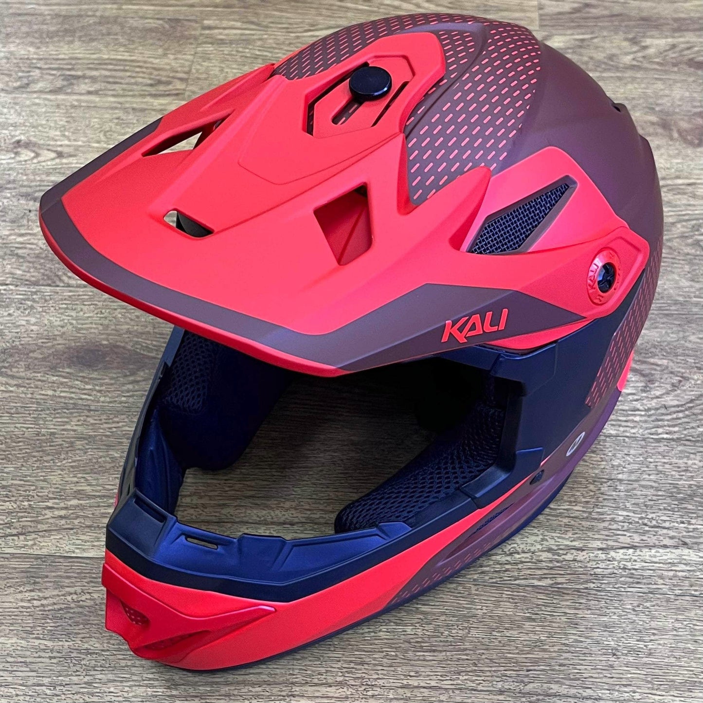 Kali Zoka Stripe Full Face Helmet Red / Burgundy