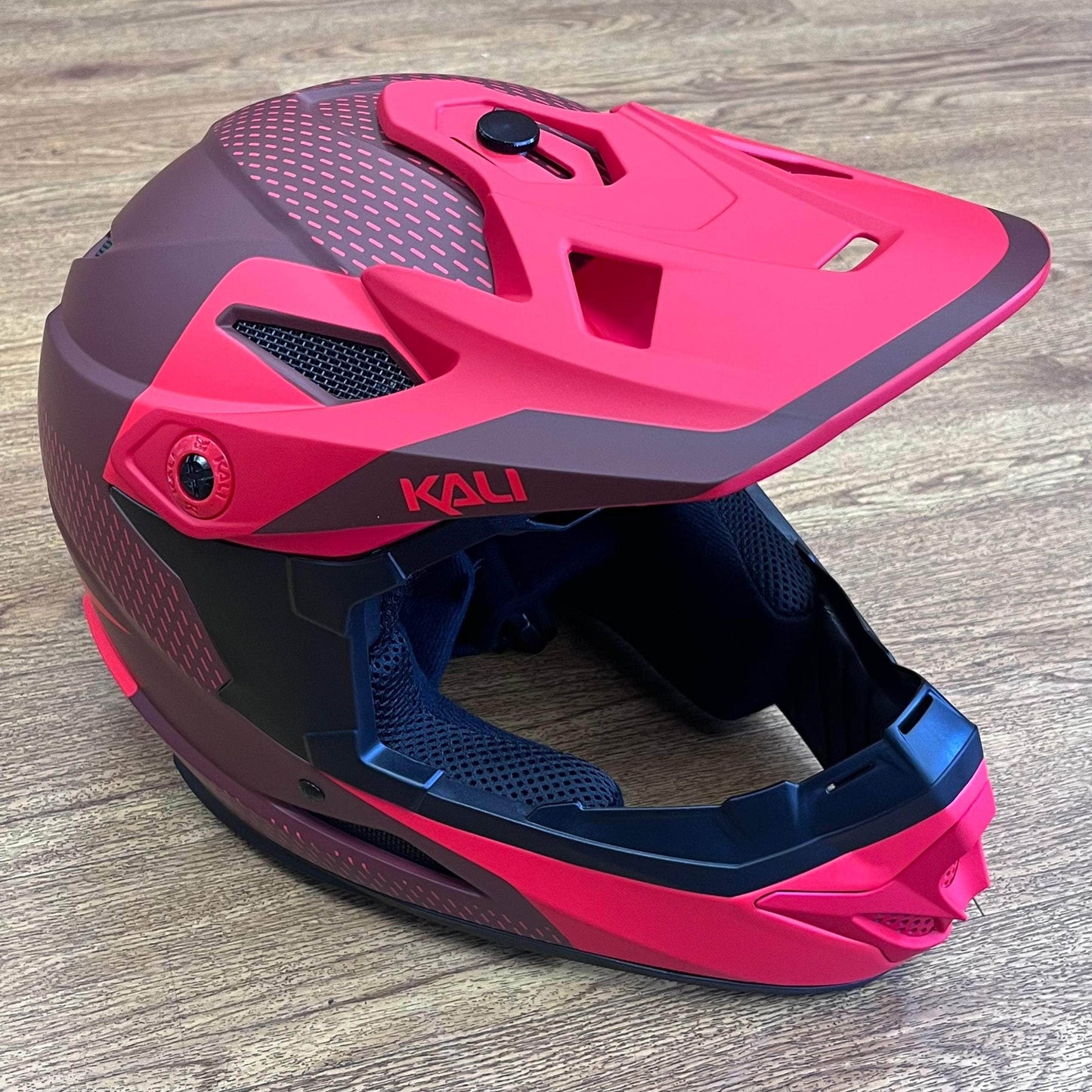 Kali BMX Racing Kali Zoka Stripe Full Face Helmet Red / Burgundy