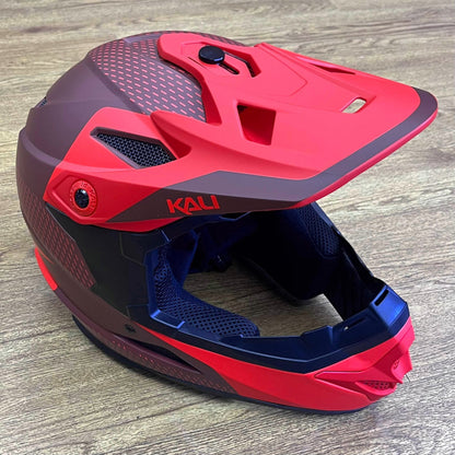 Kali Zoka Stripe Full Face Helmet Red / Burgundy