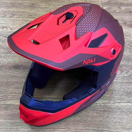 Kali BMX Racing Kali Zoka Stripe Full Face Helmet Red / Burgundy