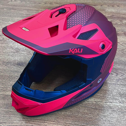 Kali BMX Racing Red / Burgundy / Youth Medium Kali Zoka Stripe Full Face Helmet Red / Burgundy