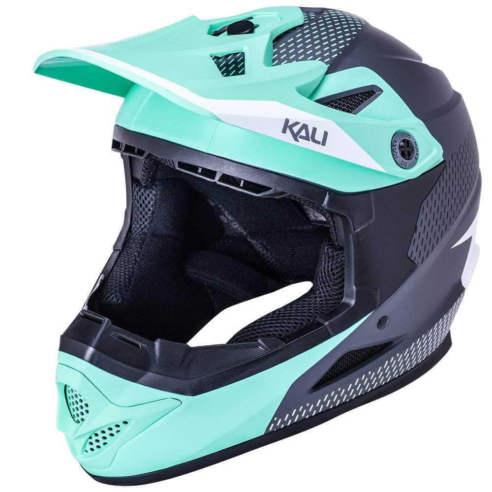 Kali BMX Racing Kali Zoka Stripe Full Face Helmet Seafoam/Grey