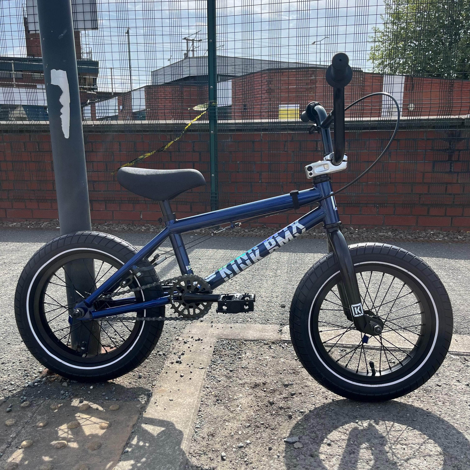 Kink 2026 Pump 14 Inch Kids BMX Bike Digital Blue Alans BMX