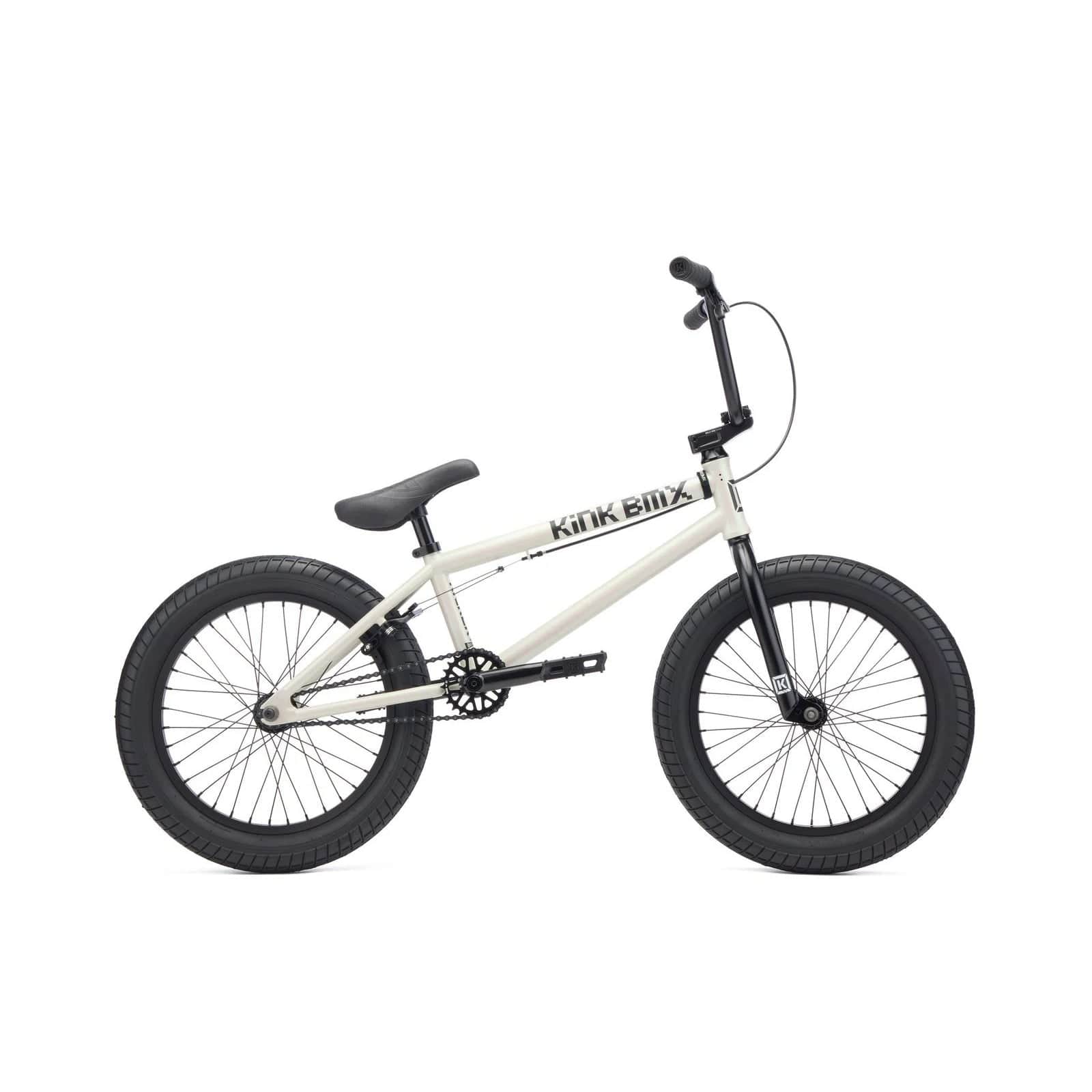 Kink BMX Bikes Glacier White Kink 2027 Kicker 18 Inch Bike Glacier White