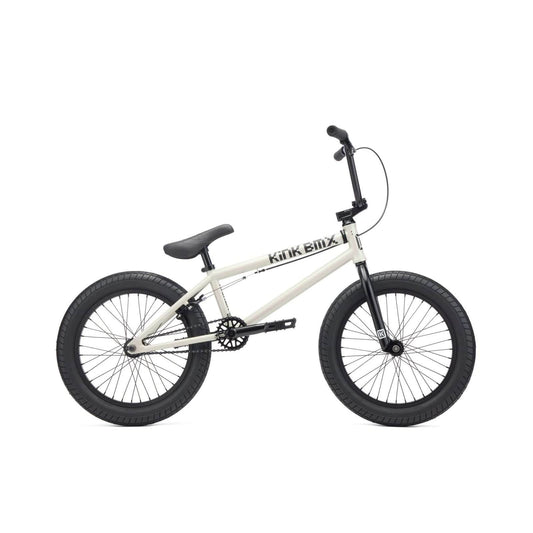 Kink BMX Bikes Glacier White Kink 2027 Kicker 18 Inch Bike Glacier White