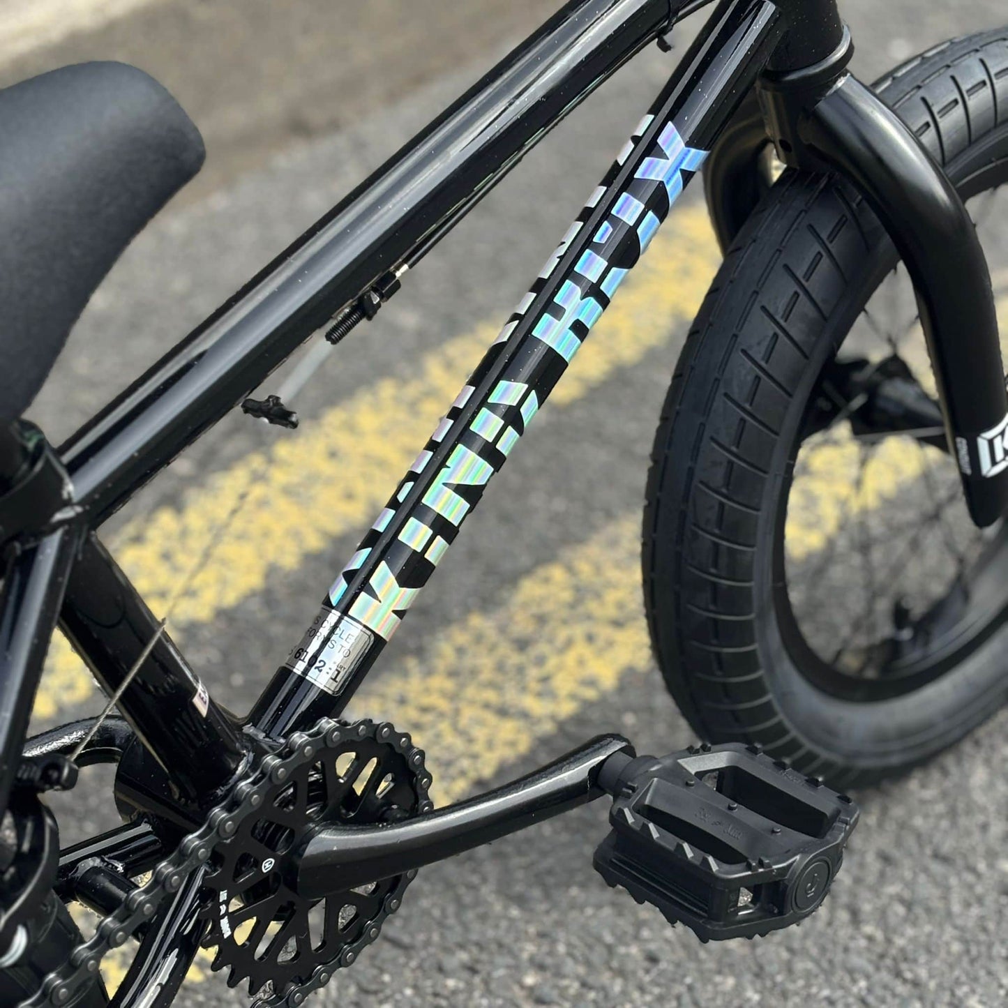 Kink BMX Bikes Galaxy Black Kink 2027 Pump 14 Inch Bike Galaxy Black