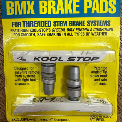 Kool Stop BMX Parts White Kool Stop BMX Threaded Brake Pads