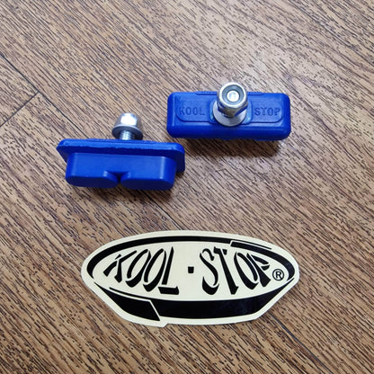 Kool Stop Old School BMX Blue Kool Stop Composite Continental Threaded Brake Shoes for Skyways