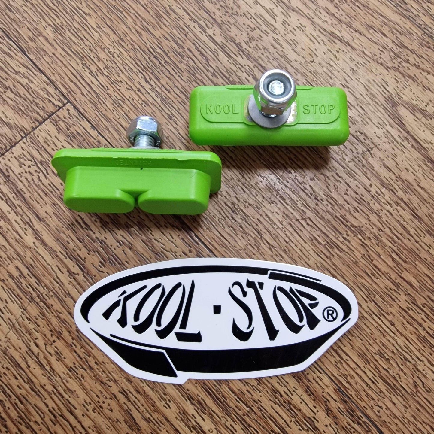 Kool Stop Old School BMX Green Kool Stop Composite Continental Threaded Brake Shoes for Skyways